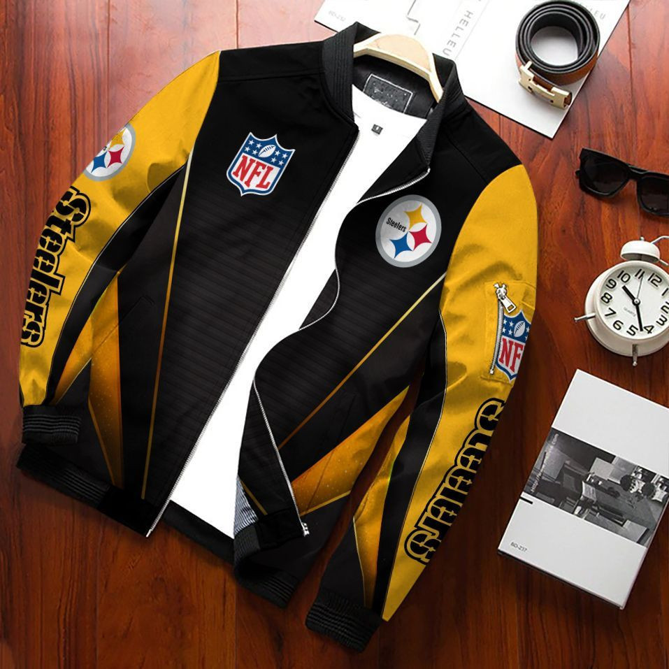 Pittsburgh Steelers Bomber Jacket | NFL Team Jacket for Men & Women | Football Fan Gift