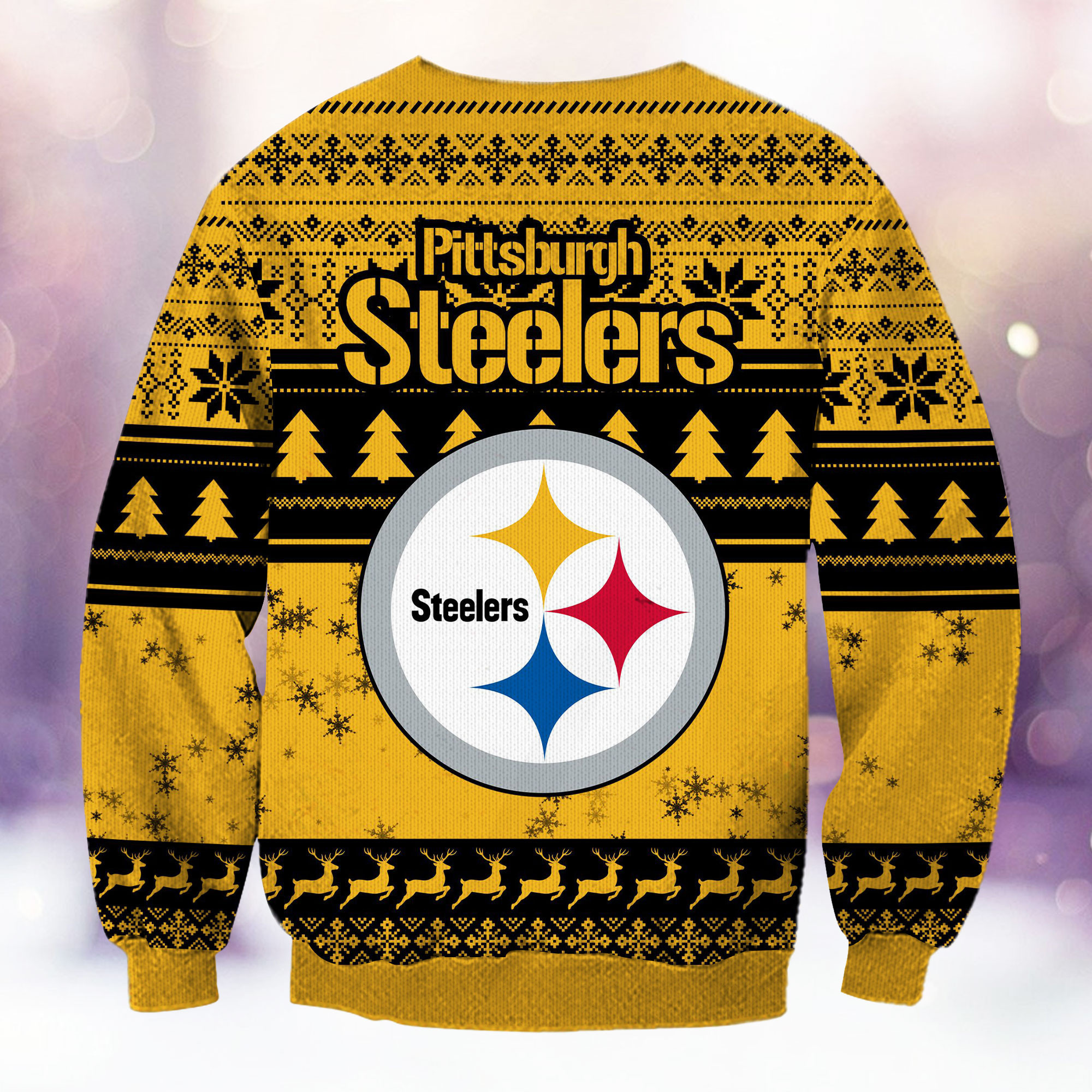 Pittsburgh Steelers Grinch Ugly Christmas Sweater - Image 3