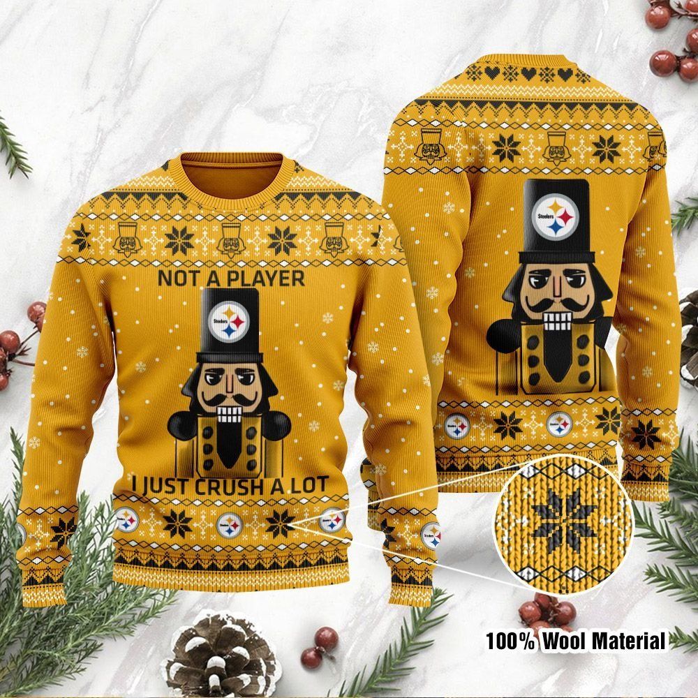 Pittsburgh Steelers I Am Not A Player I Just Crush Alot Ugly Christmas Sweater