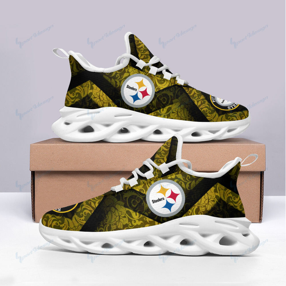 Pittsburgh Steelers Max Soul Shoes Sneakers for Men And Women – NFL Football Fan Shoes, Team Sneakers