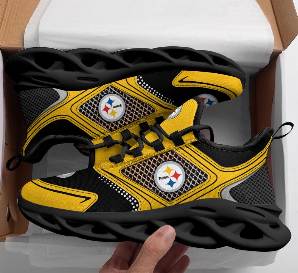 Pittsburgh Steelers Max Soul Shoes Sneakers for Men And Women – NFL Football Fan Shoes, Team Sneakers - Image 4