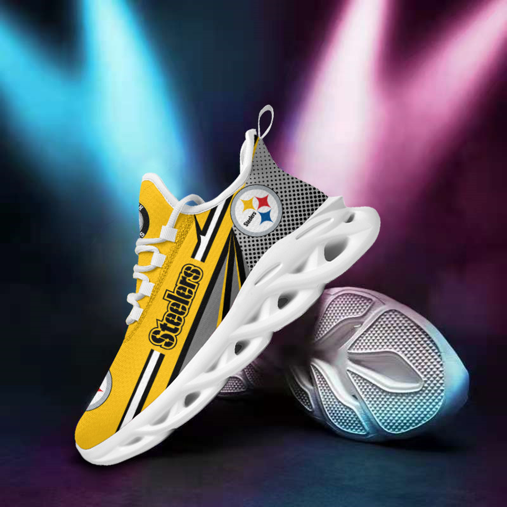 Pittsburgh Steelers Max Soul Shoes Sneakers for Men And Women – NFL Football Fan Shoes, Team Sneakers