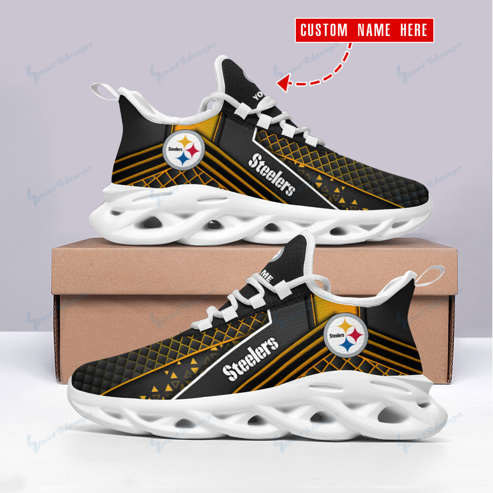 Pittsburgh Steelers Max Soul Shoes Sneakers for Men And Women – NFL Football Fan Shoes, Team Sneakers