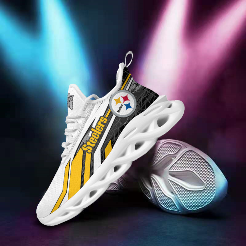 Pittsburgh Steelers Max Soul Shoes Sneakers for Men And Women – NFL Football Fan Shoes, Team Sneakers
