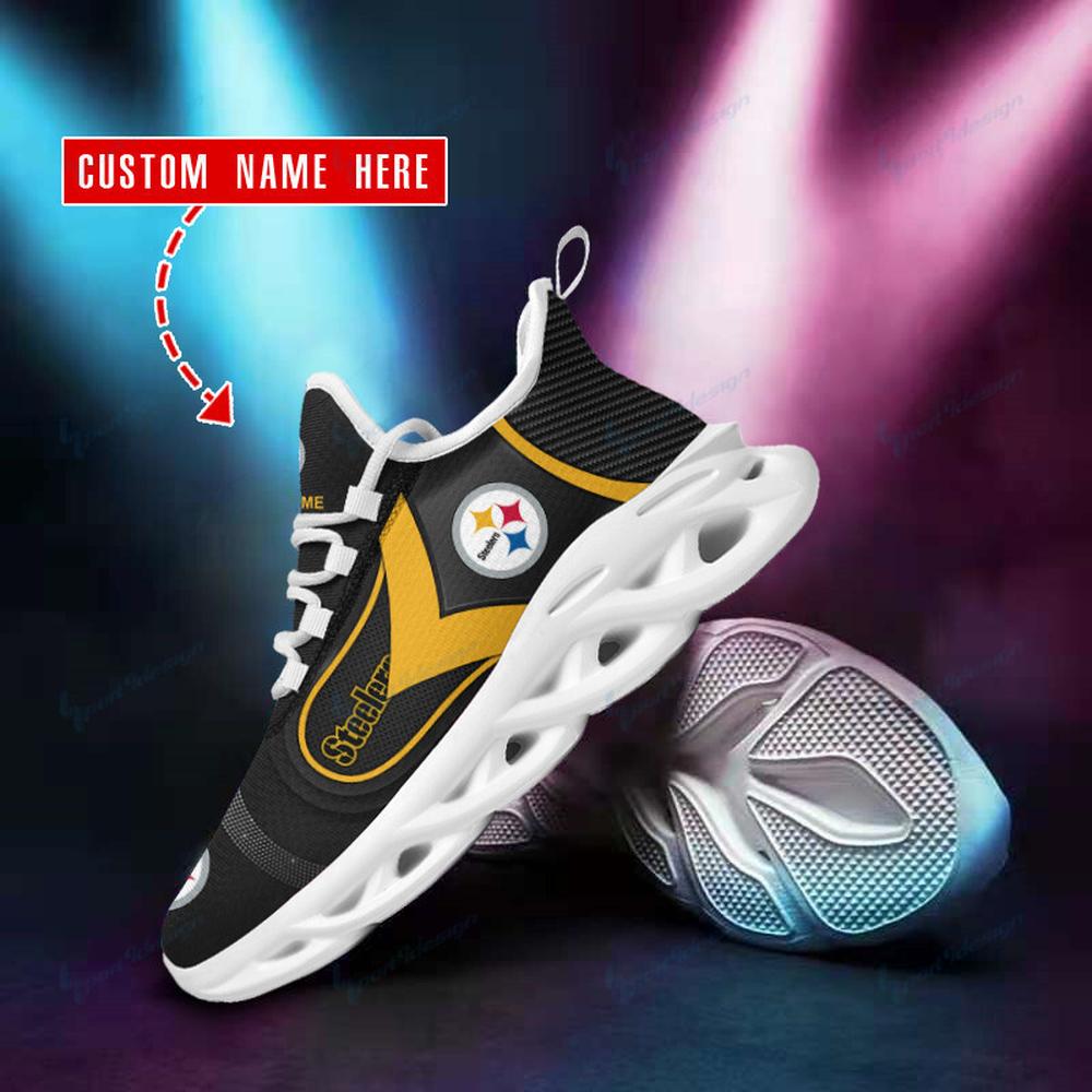 Pittsburgh Steelers Max Soul Shoes Sneakers for Men And Women – NFL Football Fan Shoes, Team Sneakers - Image 4