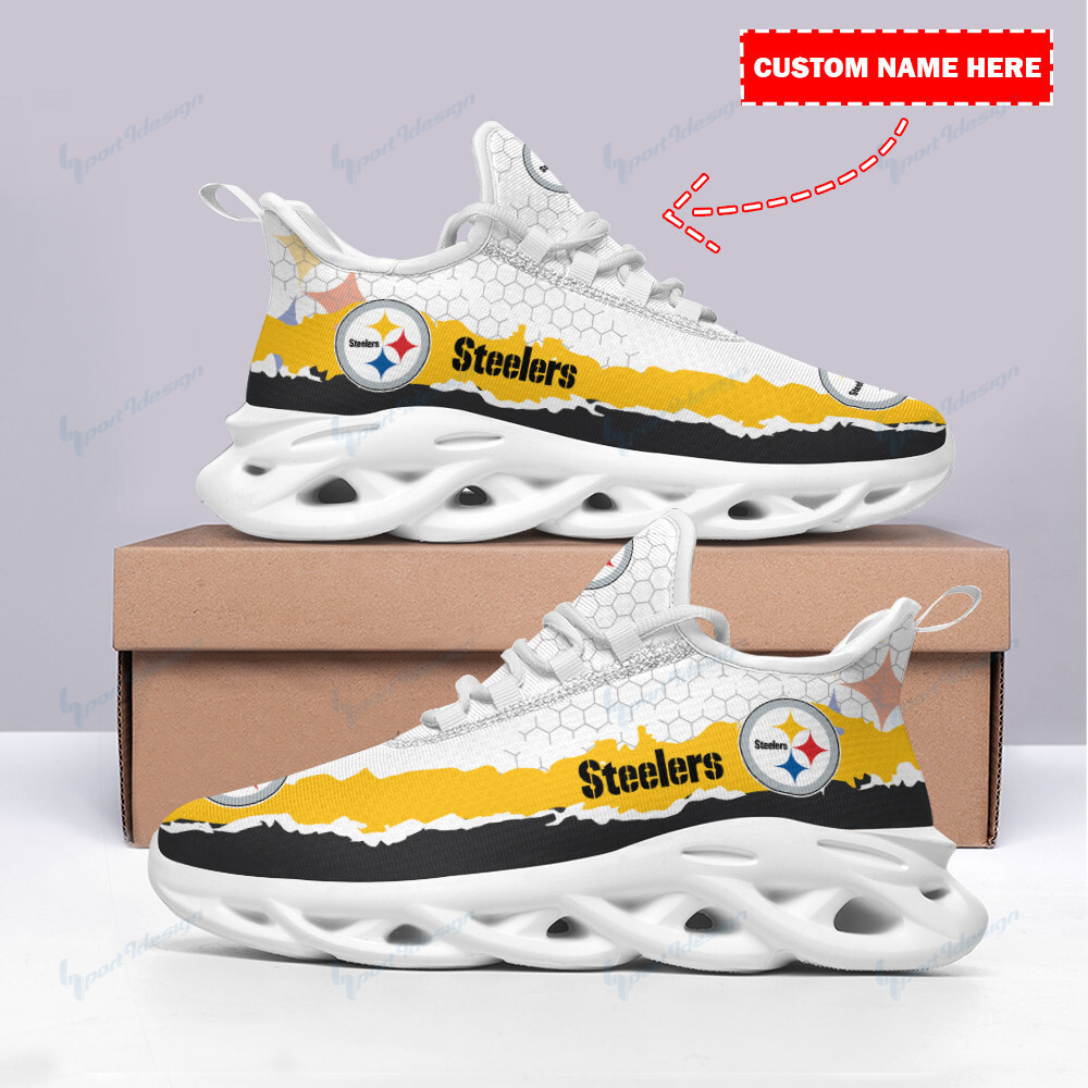 Pittsburgh Steelers Max Soul Shoes Sneakers for Men And Women – NFL Football Fan Shoes, Team Sneakers