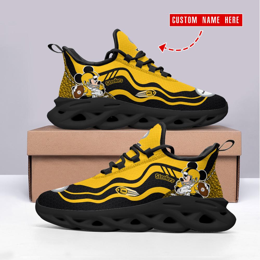 Pittsburgh Steelers Max Soul Shoes Sneakers for Men And Women – NFL Football Fan Shoes, Team Sneakers - Image 4