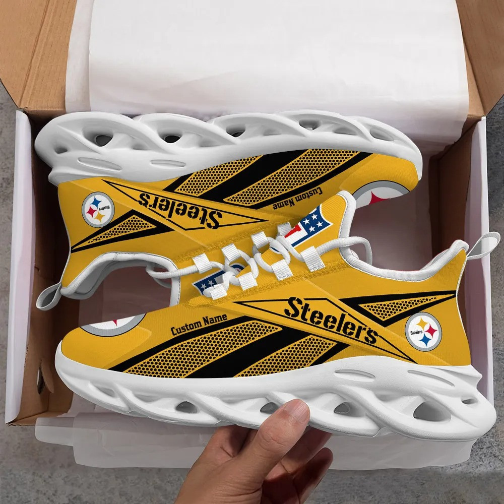 Pittsburgh Steelers Max Soul Shoes Sneakers for Men And Women – NFL Football Fan Shoes, Team Sneakers