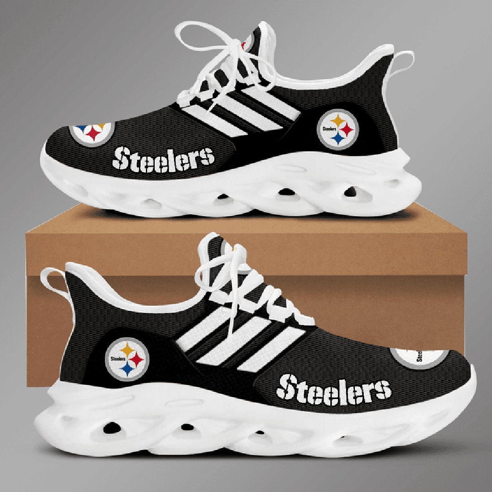 Pittsburgh Steelers Max Soul Shoes Sneakers for Men And Women – NFL Football Fan Shoes, Team Sneakers