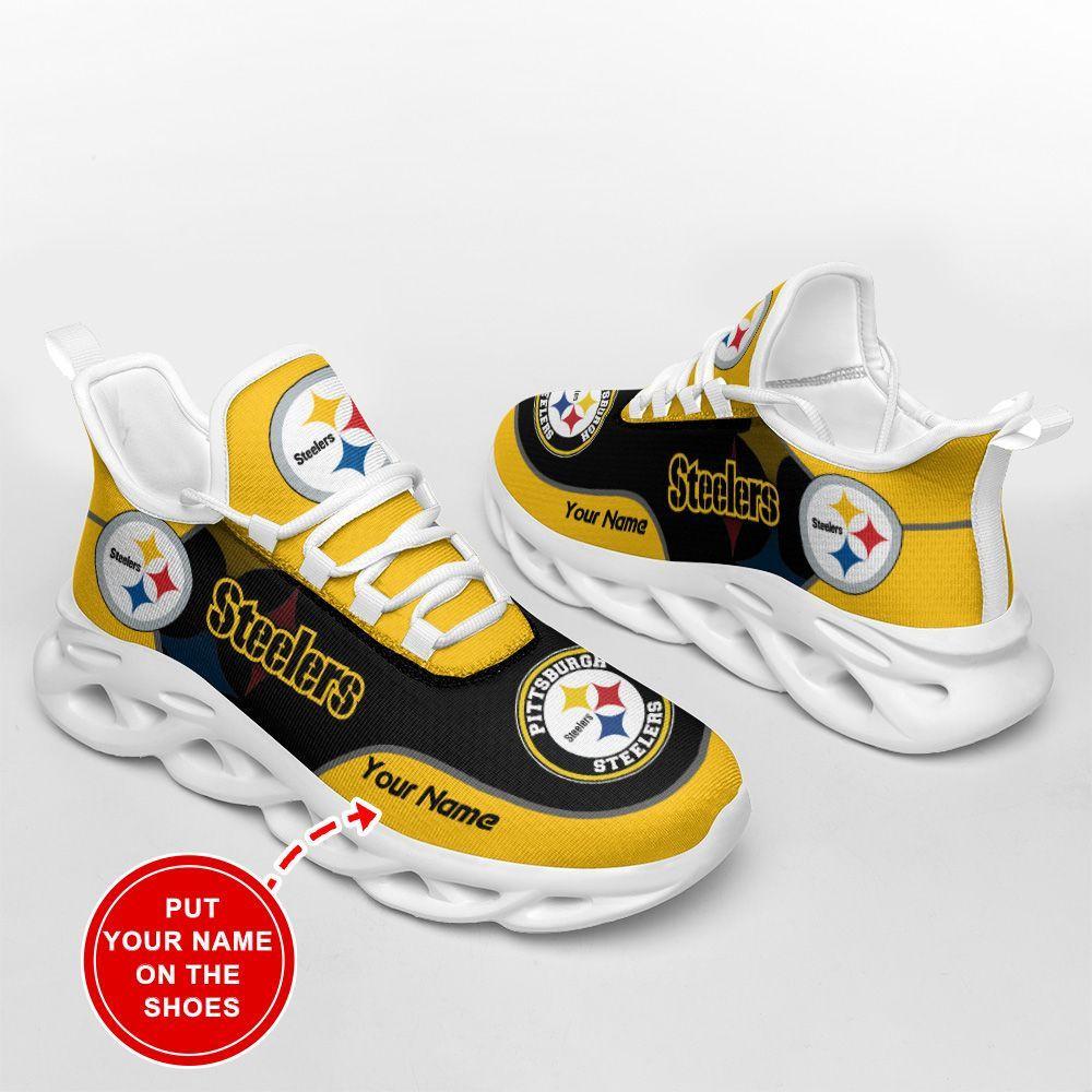 Pittsburgh Steelers Max Soul Shoes Sneakers for Men And Women – NFL Football Fan Shoes, Team Sneakers - Image 3