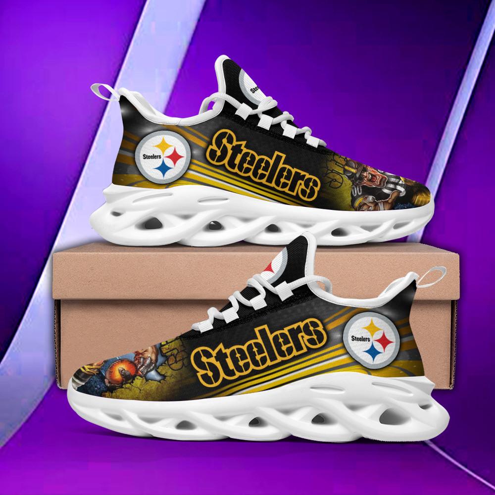Pittsburgh Steelers Max Soul Shoes Sneakers for Men And Women – NFL Football Fan Shoes, Team Sneakers - Image 3