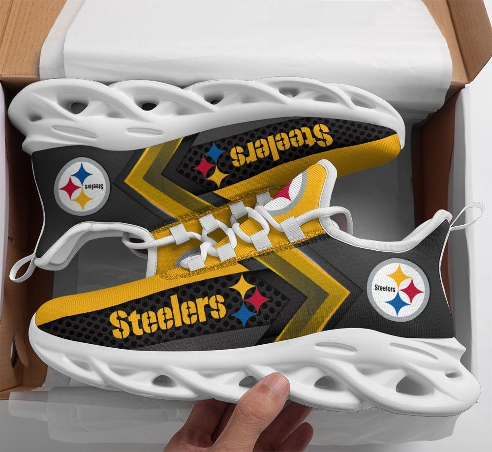 Pittsburgh Steelers Max Soul Shoes Sneakers for Men And Women – NFL Football Fan Shoes, Team Sneakers