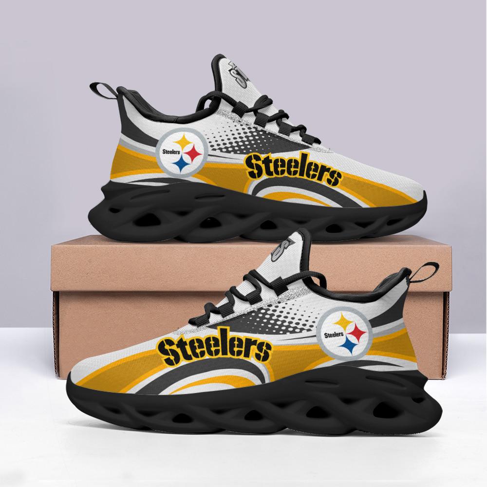 Pittsburgh Steelers Max Soul Shoes Sneakers for Men And Women – NFL Football Fan Shoes, Team Sneakers - Image 4