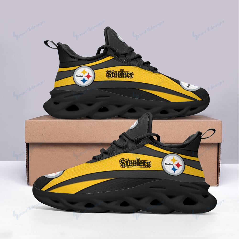 Pittsburgh Steelers Max Soul Shoes Sneakers for Men And Women – NFL Football Fan Shoes, Team Sneakers - Image 3