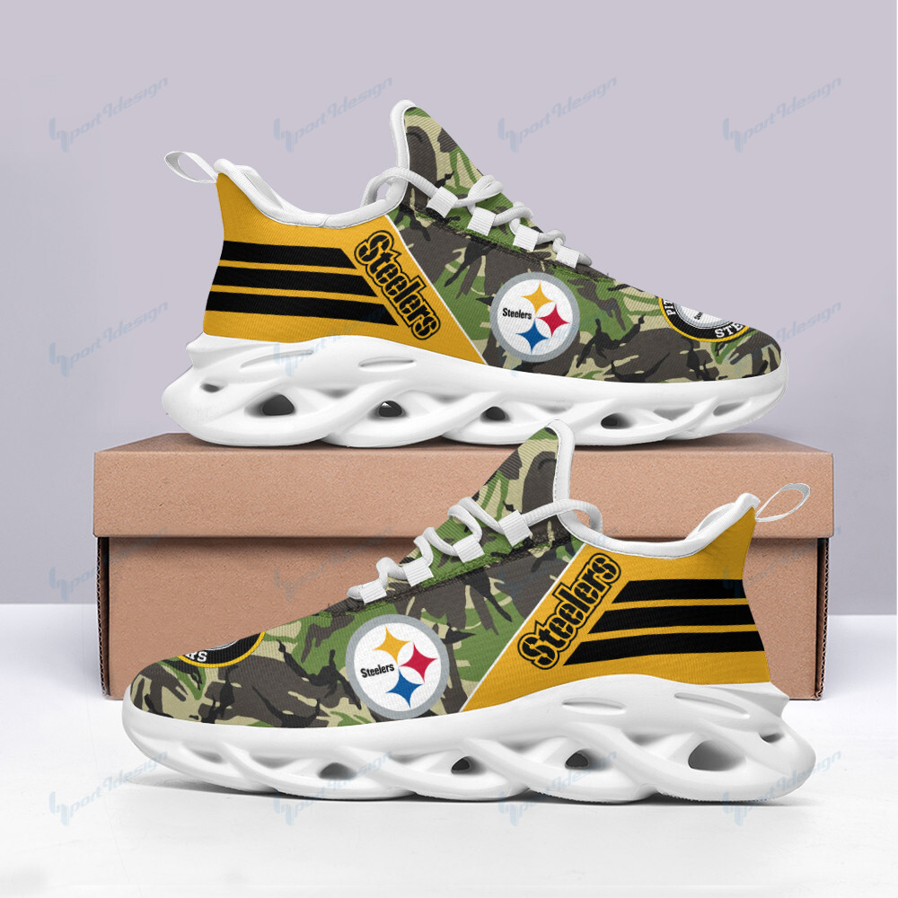 Pittsburgh Steelers Max Soul Shoes Sneakers for Men And Women – NFL Football Fan Shoes, Team Sneakers
