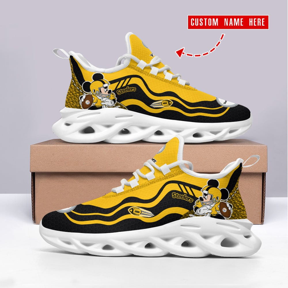Pittsburgh Steelers Max Soul Shoes Sneakers for Men And Women – NFL Football Fan Shoes, Team Sneakers