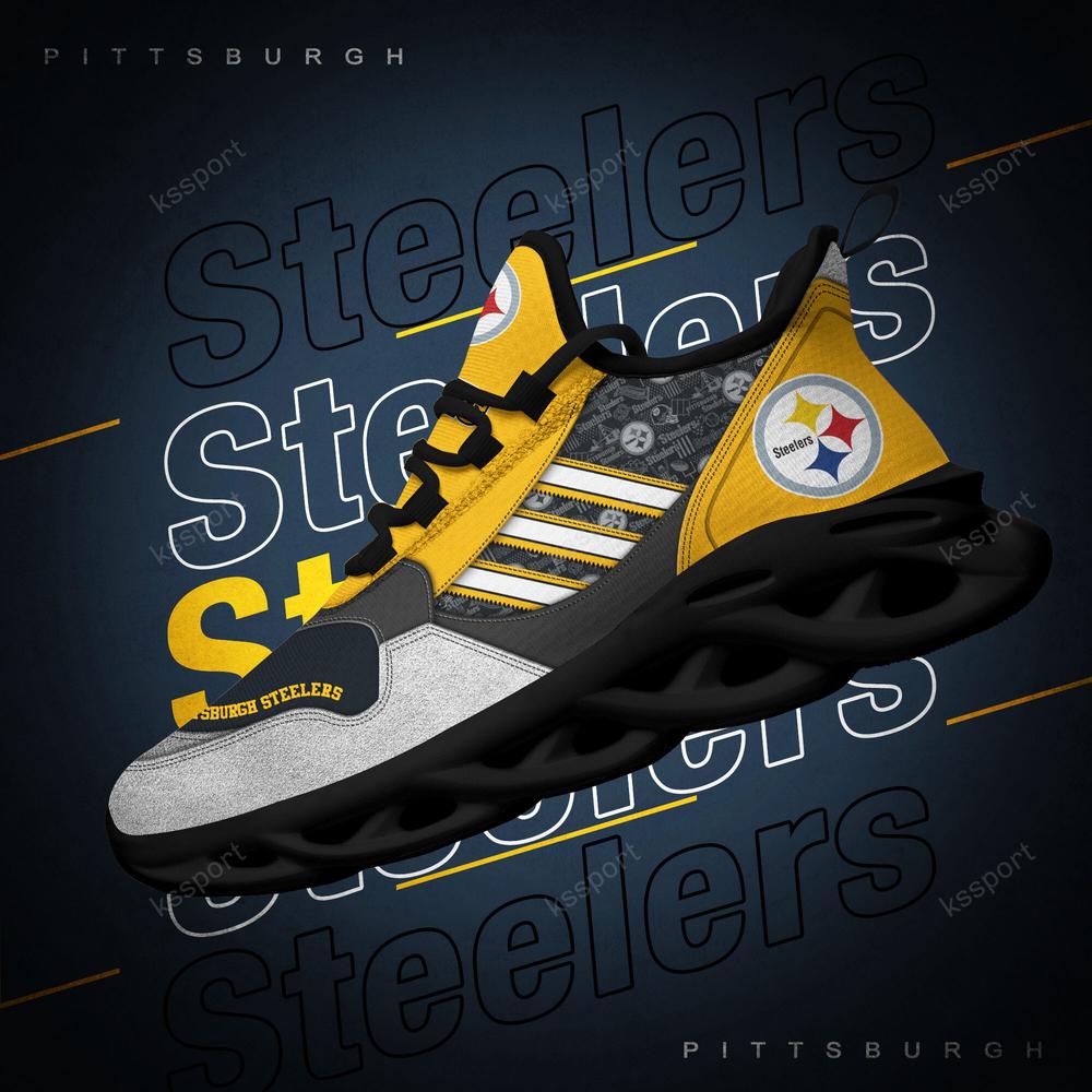 Pittsburgh Steelers Max Soul Shoes Sneakers for Men And Women – NFL Football Fan Shoes, Team Sneakers - Image 4