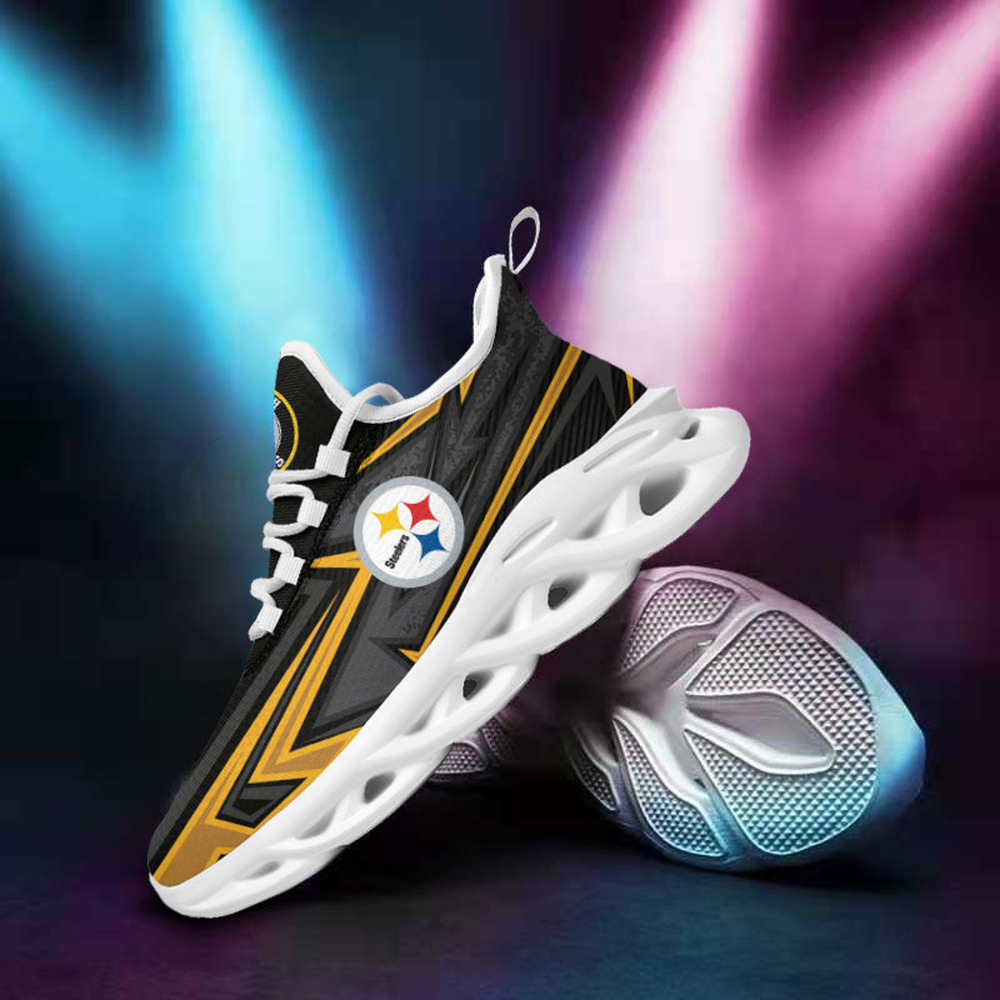 Pittsburgh Steelers Max Soul Shoes Sneakers for Men And Women – NFL Football Fan Shoes, Team Sneakers
