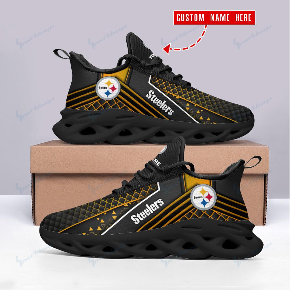 Pittsburgh Steelers Max Soul Shoes Sneakers for Men And Women – NFL Football Fan Shoes, Team Sneakers - Image 4