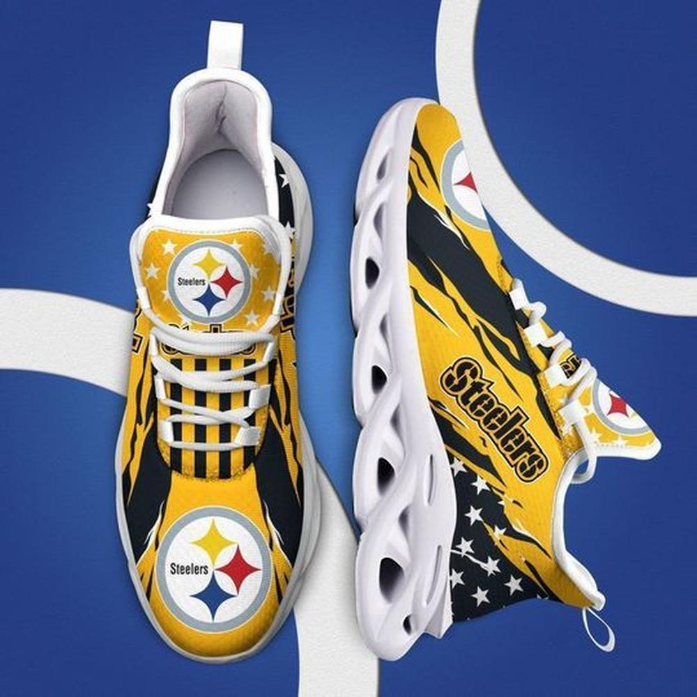Pittsburgh Steelers Max Soul Shoes Sneakers for Men And Women – NFL Football Fan Shoes, Team Sneakers - Image 3