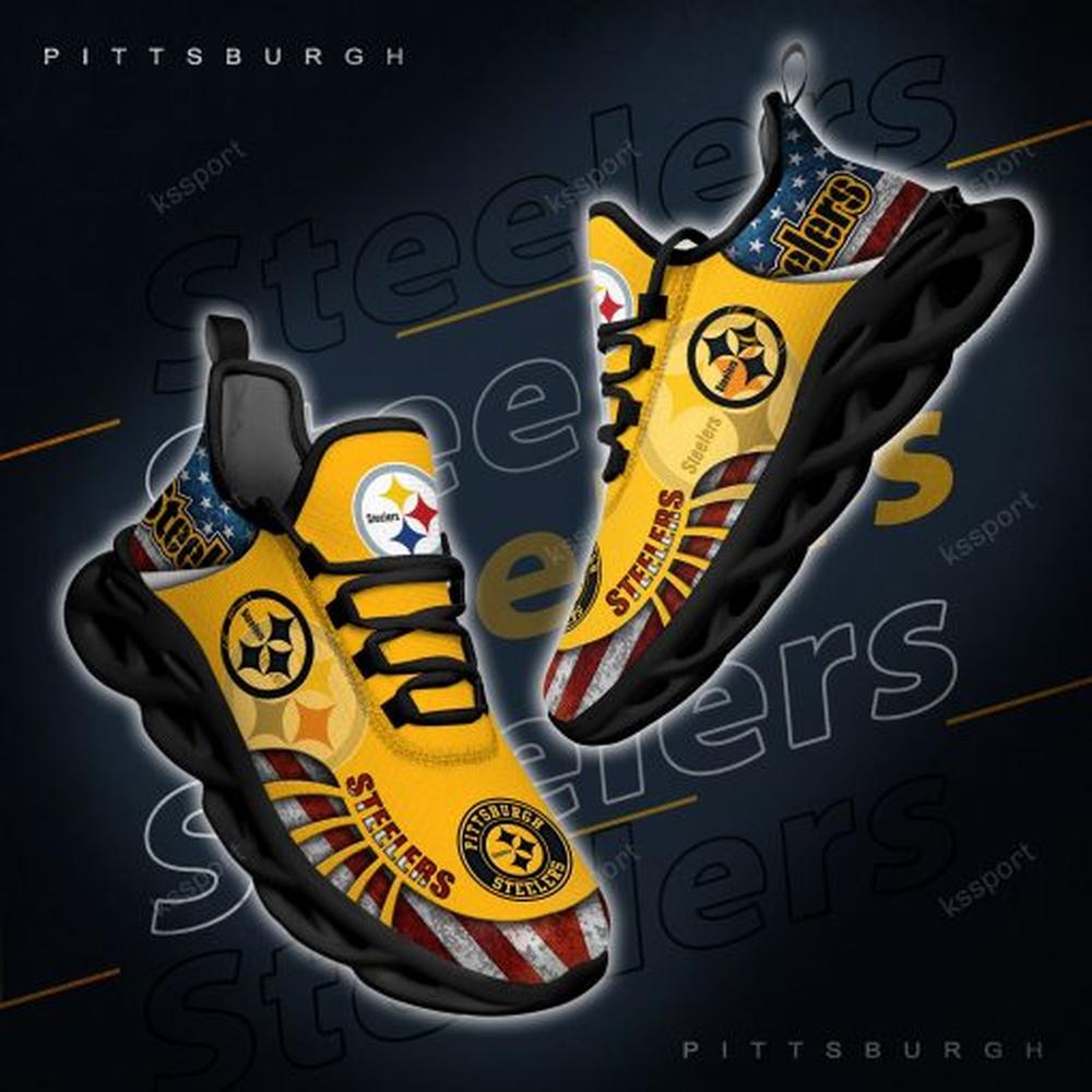 Pittsburgh Steelers Max Soul Shoes Sneakers for Men And Women – NFL Football Fan Shoes, Team Sneakers - Image 5