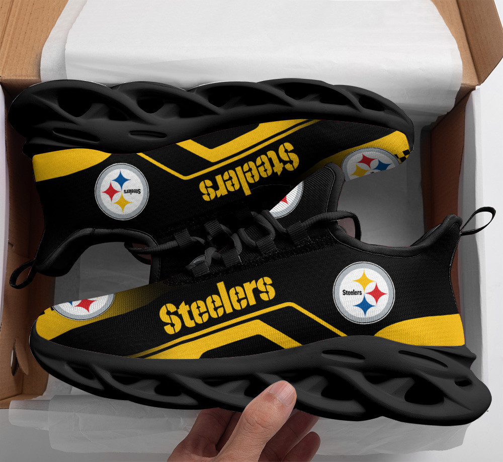 Pittsburgh Steelers Max Soul Shoes Sneakers for Men And Women – NFL Football Fan Shoes, Team Sneakers