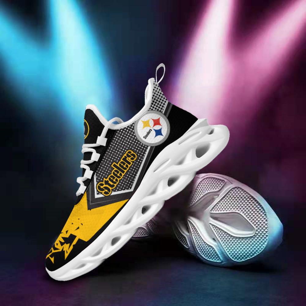 Pittsburgh Steelers Max Soul Shoes Sneakers for Men And Women – NFL Football Fan Shoes, Team Sneakers - Image 4