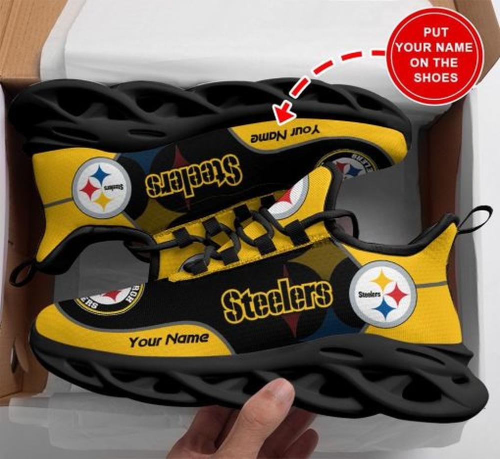 Pittsburgh Steelers Max Soul Shoes Sneakers for Men And Women – NFL Football Fan Shoes, Team Sneakers - Image 5