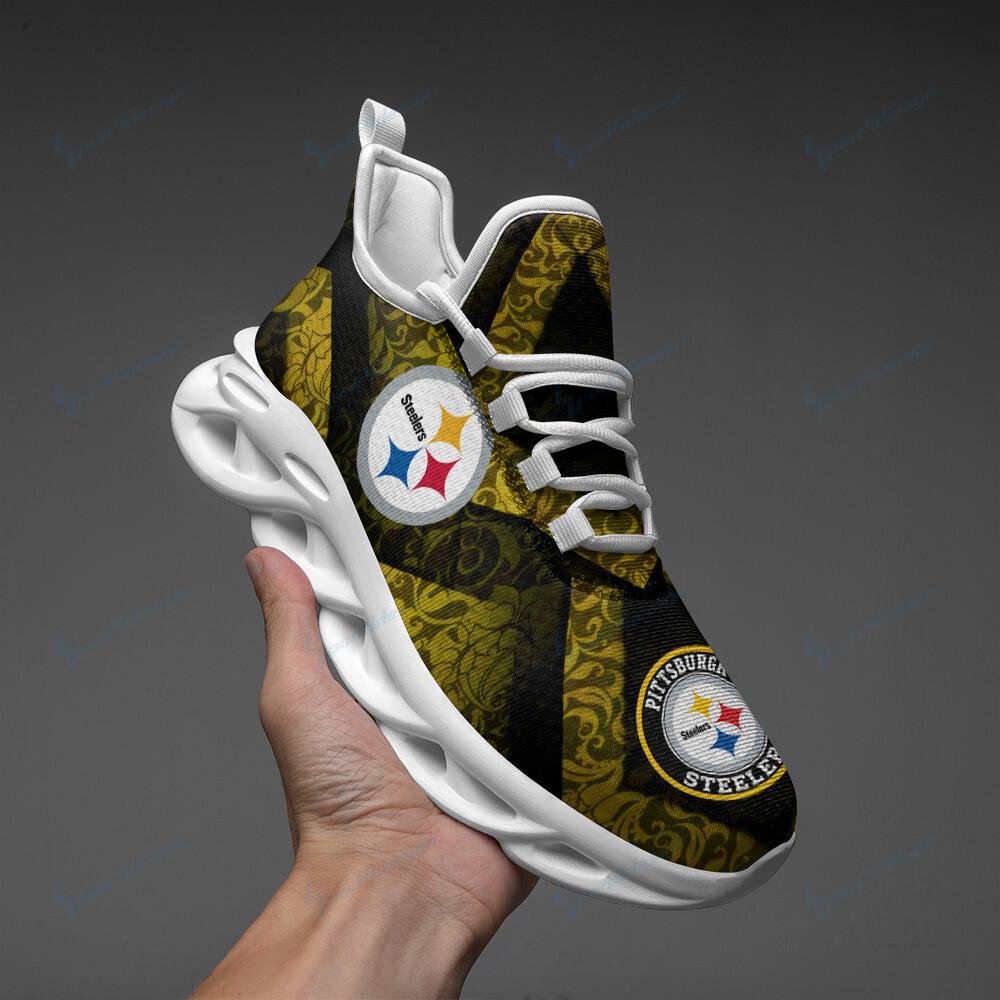 Pittsburgh Steelers Max Soul Shoes Sneakers for Men And Women – NFL Football Fan Shoes, Team Sneakers - Image 4