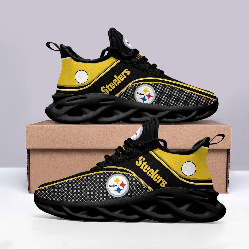 Pittsburgh Steelers Max Soul Shoes Sneakers for Men And Women – NFL Football Fan Shoes, Team Sneakers - Image 3