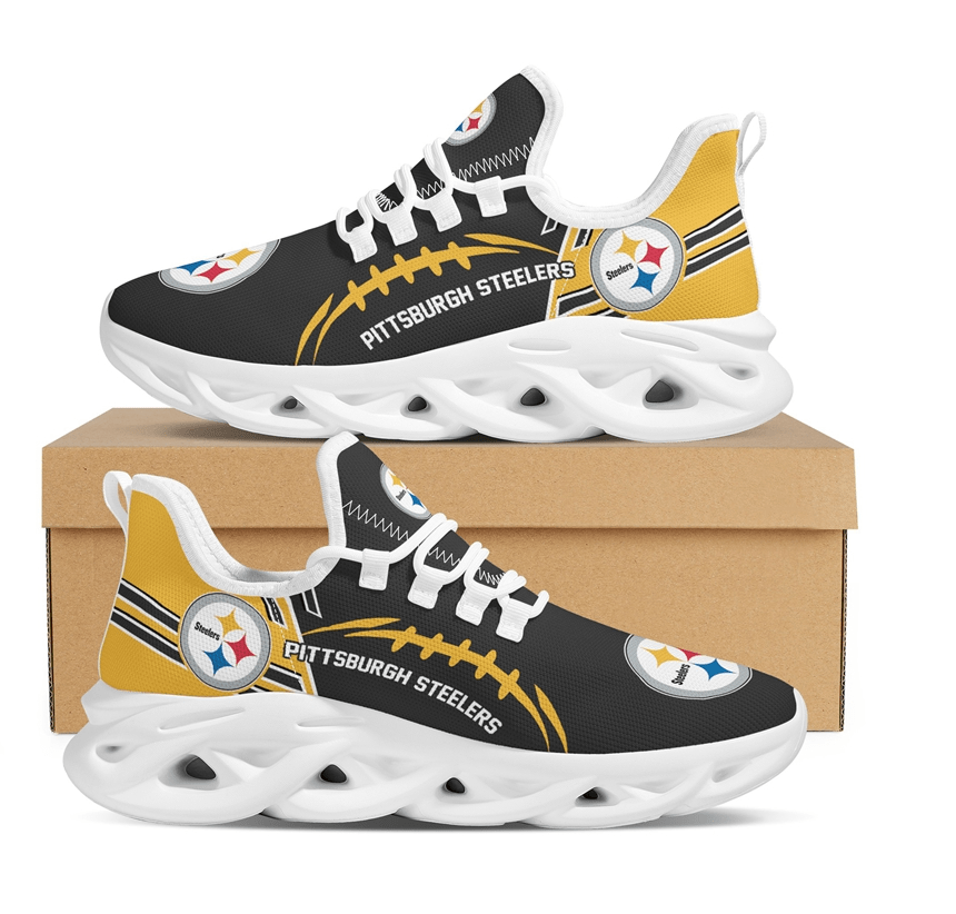 Pittsburgh Steelers Max Soul Shoes Sneakers for Men And Women – NFL Football Fan Shoes, Team Sneakers