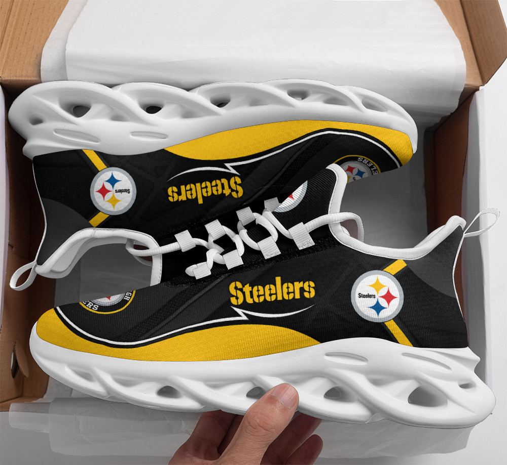 Pittsburgh Steelers Max Soul Shoes Sneakers for Men And Women – NFL Football Fan Shoes, Team Sneakers