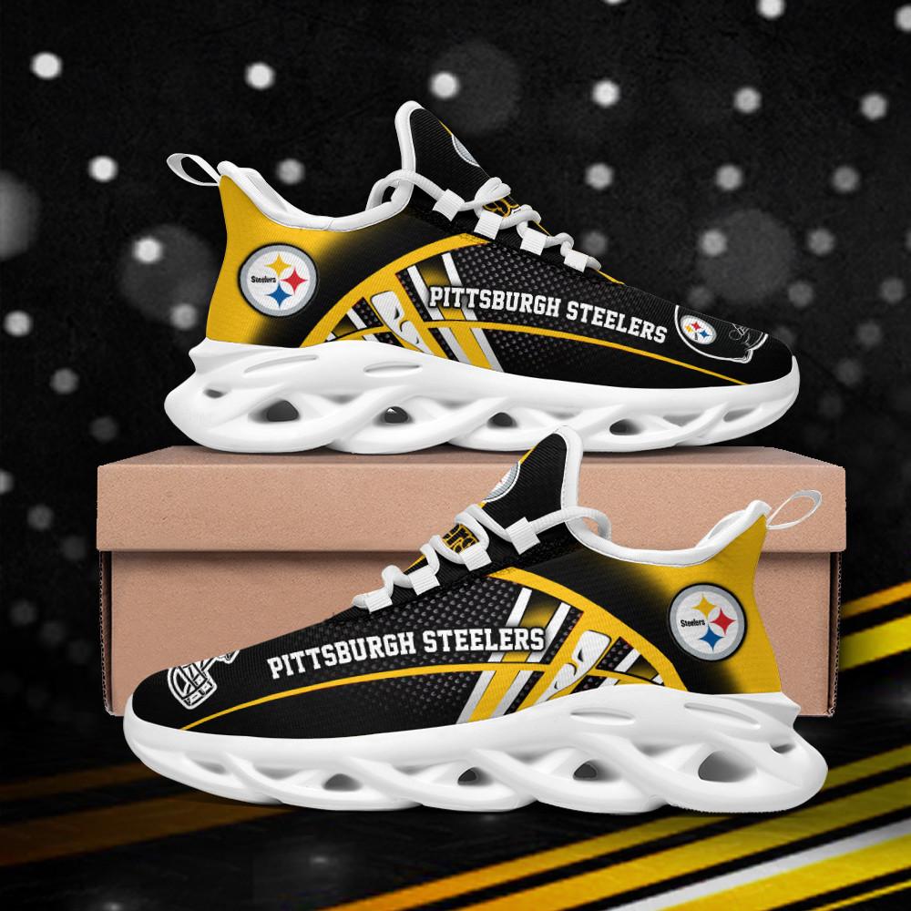 Pittsburgh Steelers Max Soul Shoes Sneakers for Men And Women – NFL Football Fan Shoes, Team Sneakers - Image 3