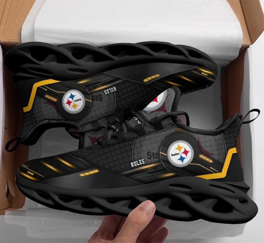 Pittsburgh Steelers Max Soul Shoes Sneakers for Men And Women – NFL Football Fan Shoes, Team Sneakers