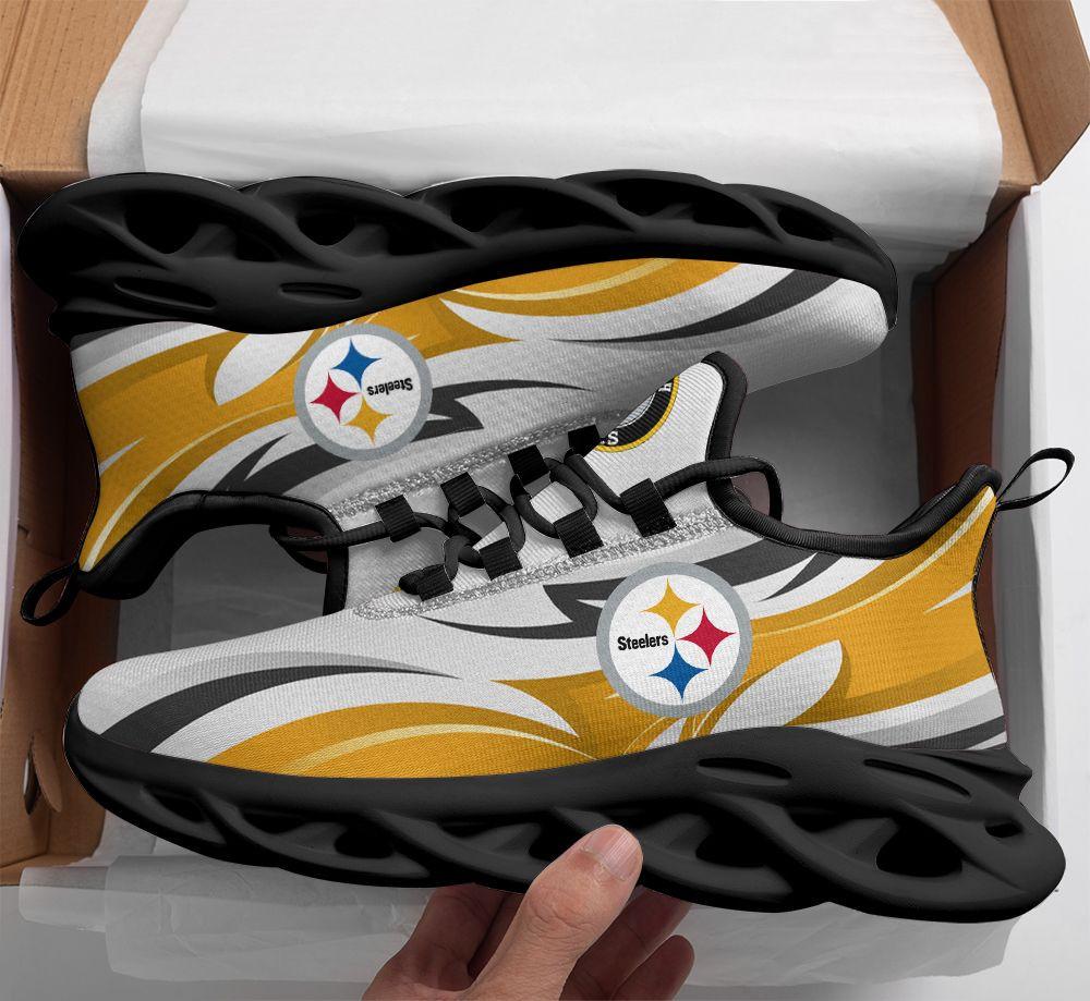 Pittsburgh Steelers Max Soul Shoes Sneakers for Men And Women – NFL Football Fan Shoes, Team Sneakers - Image 4