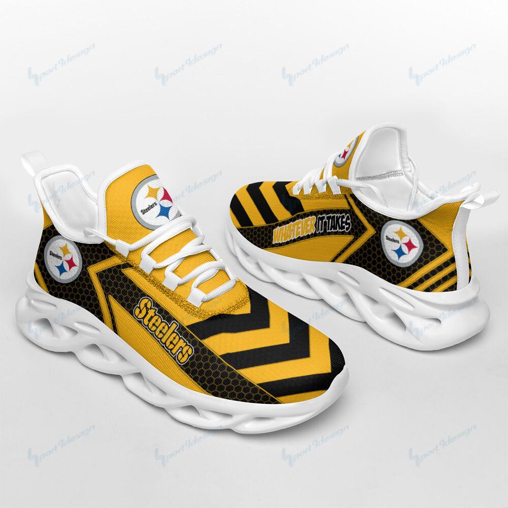 Pittsburgh Steelers Max Soul Shoes Sneakers for Men And Women – NFL Football Fan Shoes, Team Sneakers - Image 4