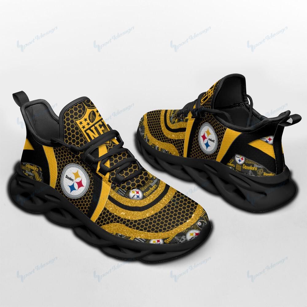 Pittsburgh Steelers Max Soul Shoes Sneakers for Men And Women – NFL Football Fan Shoes, Team Sneakers - Image 4
