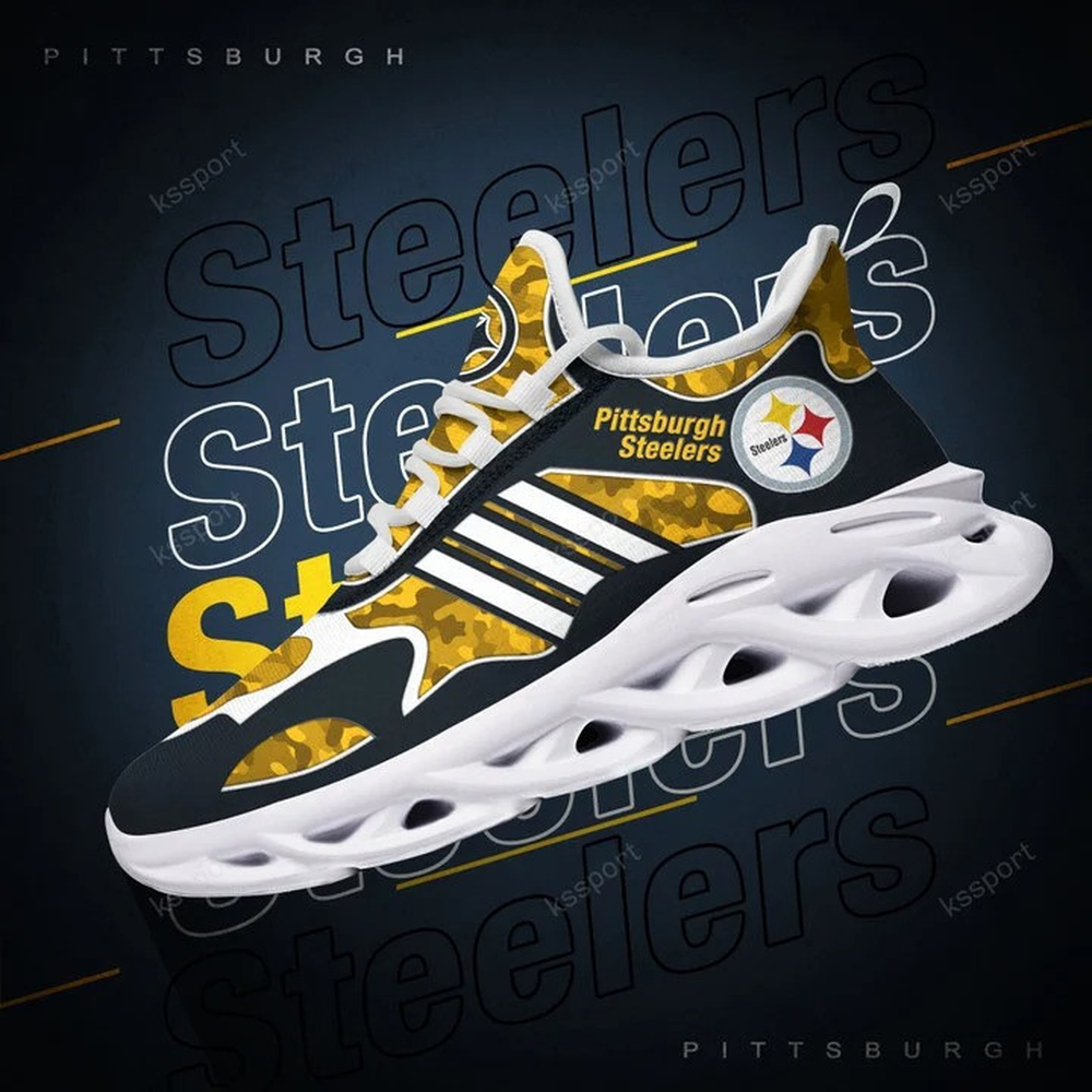 Pittsburgh Steelers Max Soul Shoes Sneakers for Men And Women – NFL Football Fan Shoes, Team Sneakers