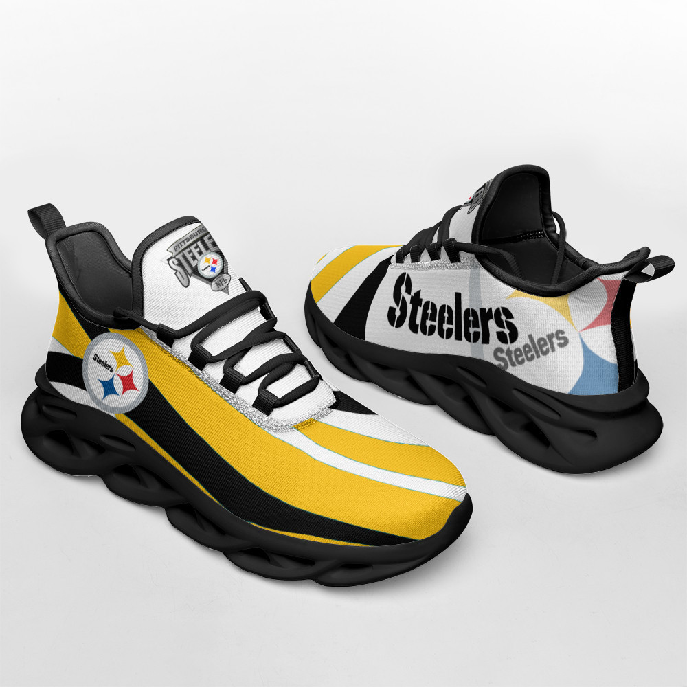 Pittsburgh Steelers Max Soul Shoes Sneakers for Men And Women – NFL Football Fan Shoes, Team Sneakers