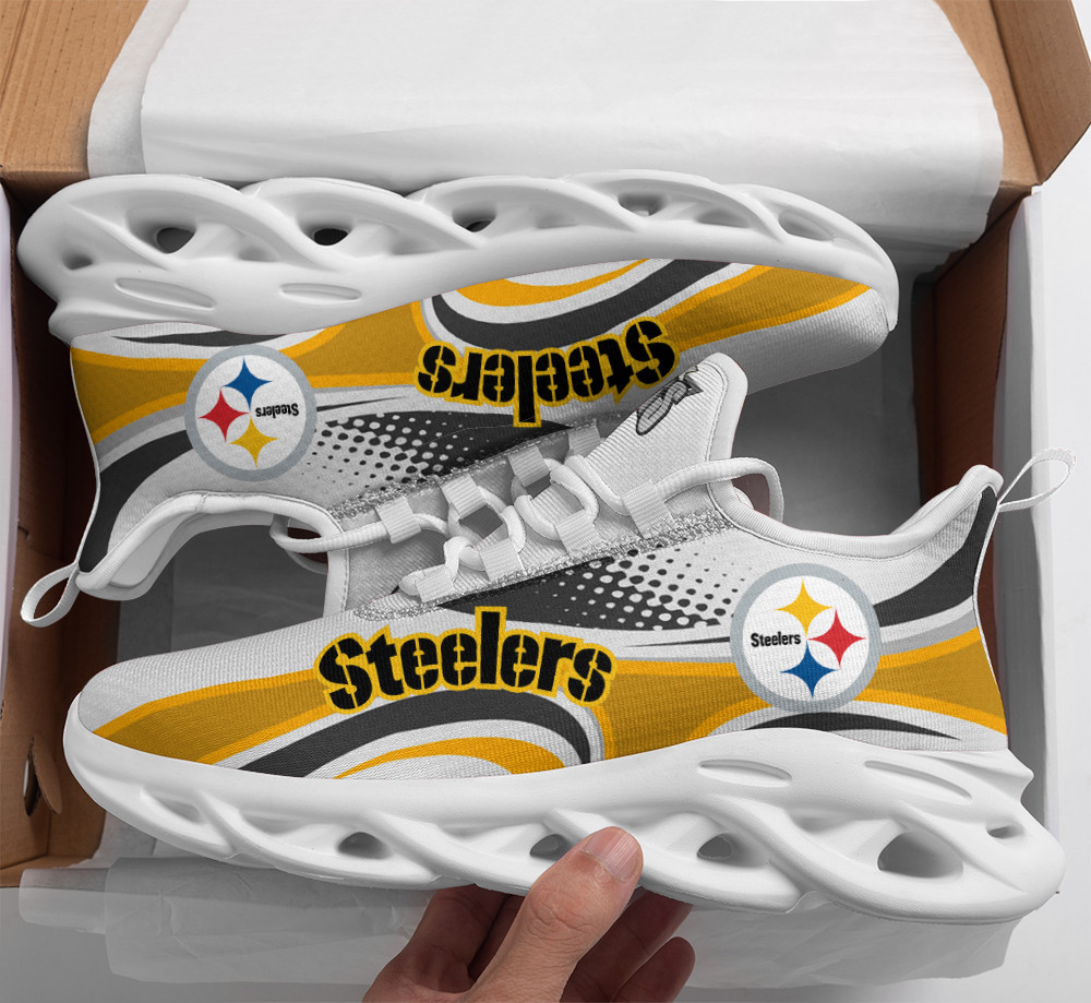 Pittsburgh Steelers Max Soul Shoes Sneakers for Men And Women – NFL Football Fan Shoes, Team Sneakers