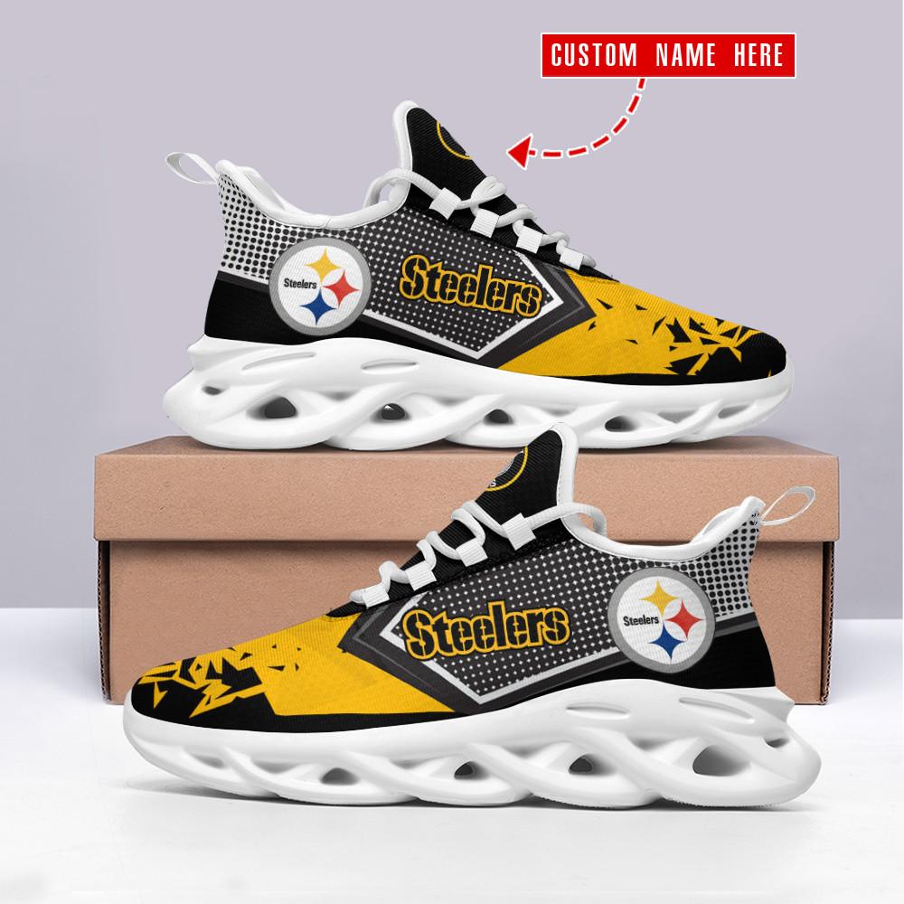 Pittsburgh Steelers Max Soul Shoes Sneakers for Men And Women – NFL Football Fan Shoes, Team Sneakers - Image 3