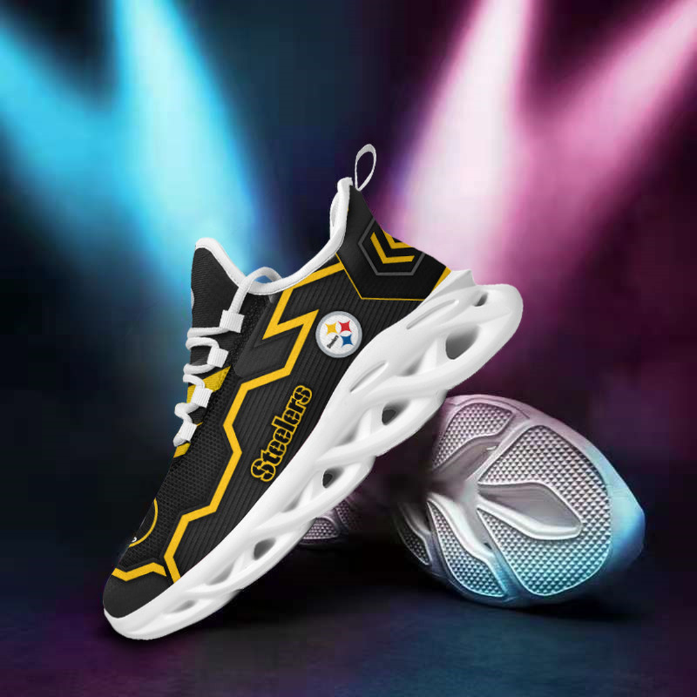Pittsburgh Steelers Max Soul Shoes Sneakers for Men And Women – NFL Football Fan Shoes, Team Sneakers