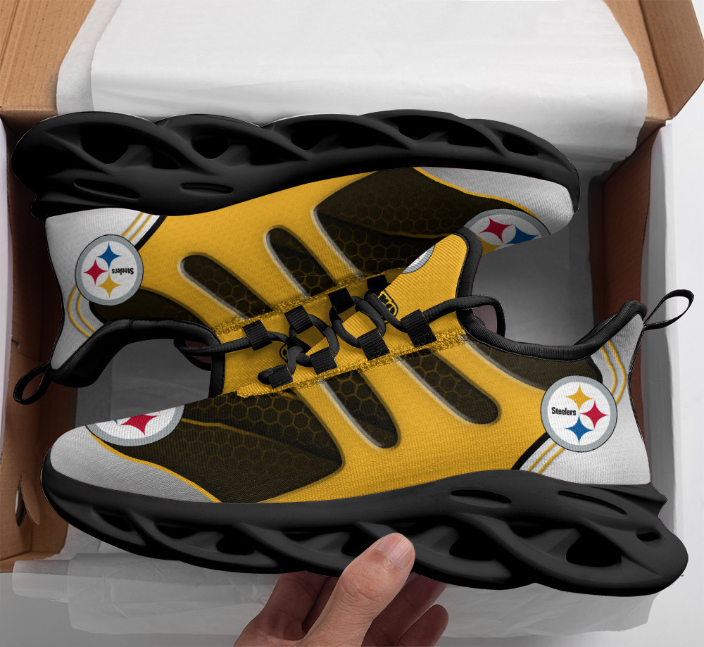 Pittsburgh Steelers Max Soul Shoes Sneakers for Men And Women – NFL Football Fan Shoes, Team Sneakers