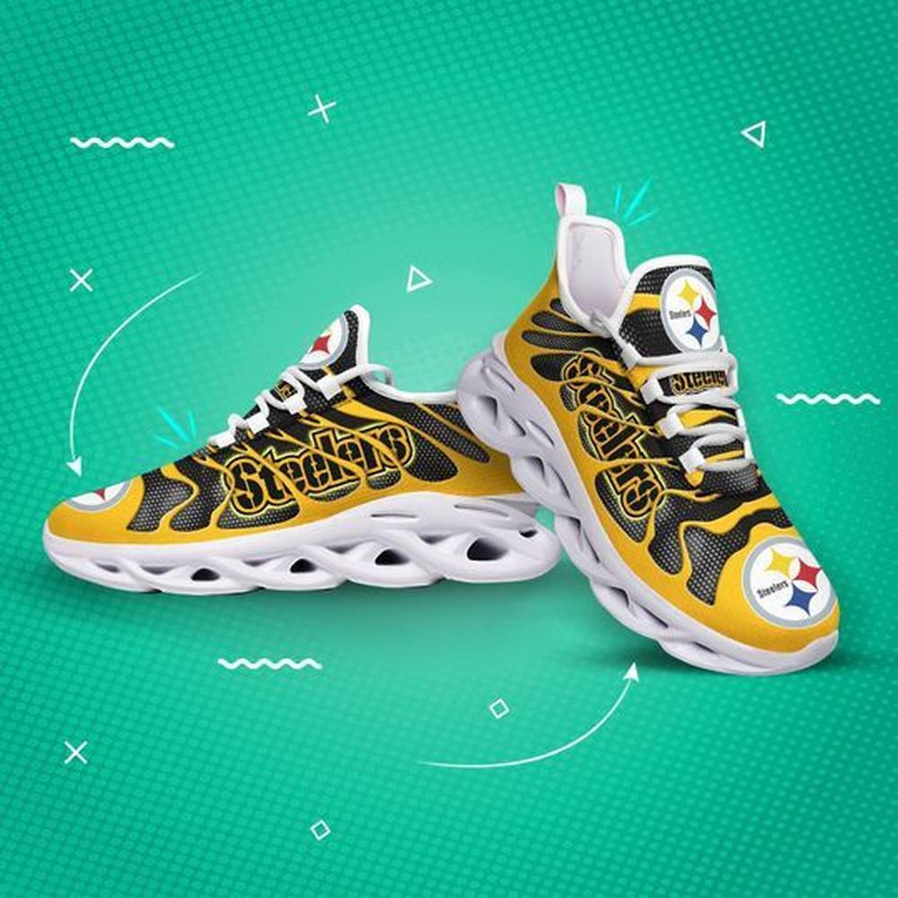 Pittsburgh Steelers Max Soul Shoes Sneakers for Men And Women – NFL Football Fan Shoes, Team Sneakers - Image 4