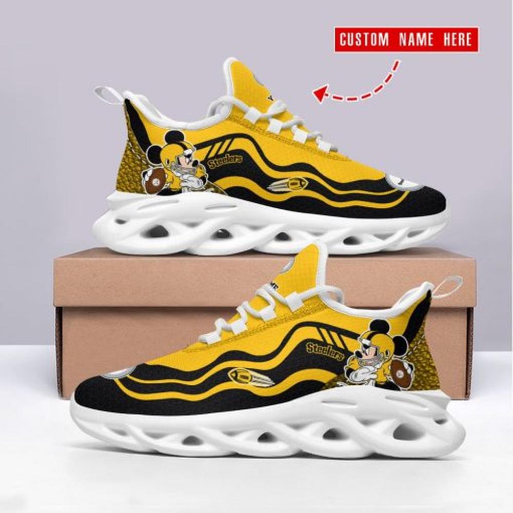 Pittsburgh Steelers Max Soul Shoes Sneakers for Men And Women – NFL Football Fan Shoes, Team Sneakers - Image 5