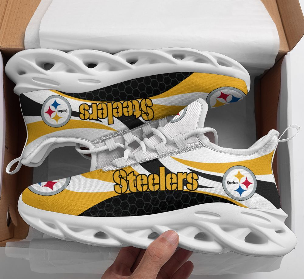 Pittsburgh Steelers Max Soul Shoes Sneakers for Men And Women – NFL Football Fan Shoes, Team Sneakers