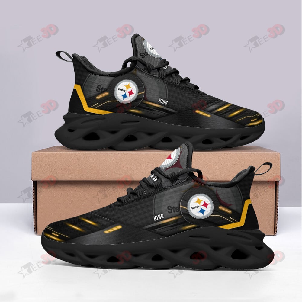 Pittsburgh Steelers Max Soul Shoes Sneakers for Men And Women – NFL Football Fan Shoes, Team Sneakers