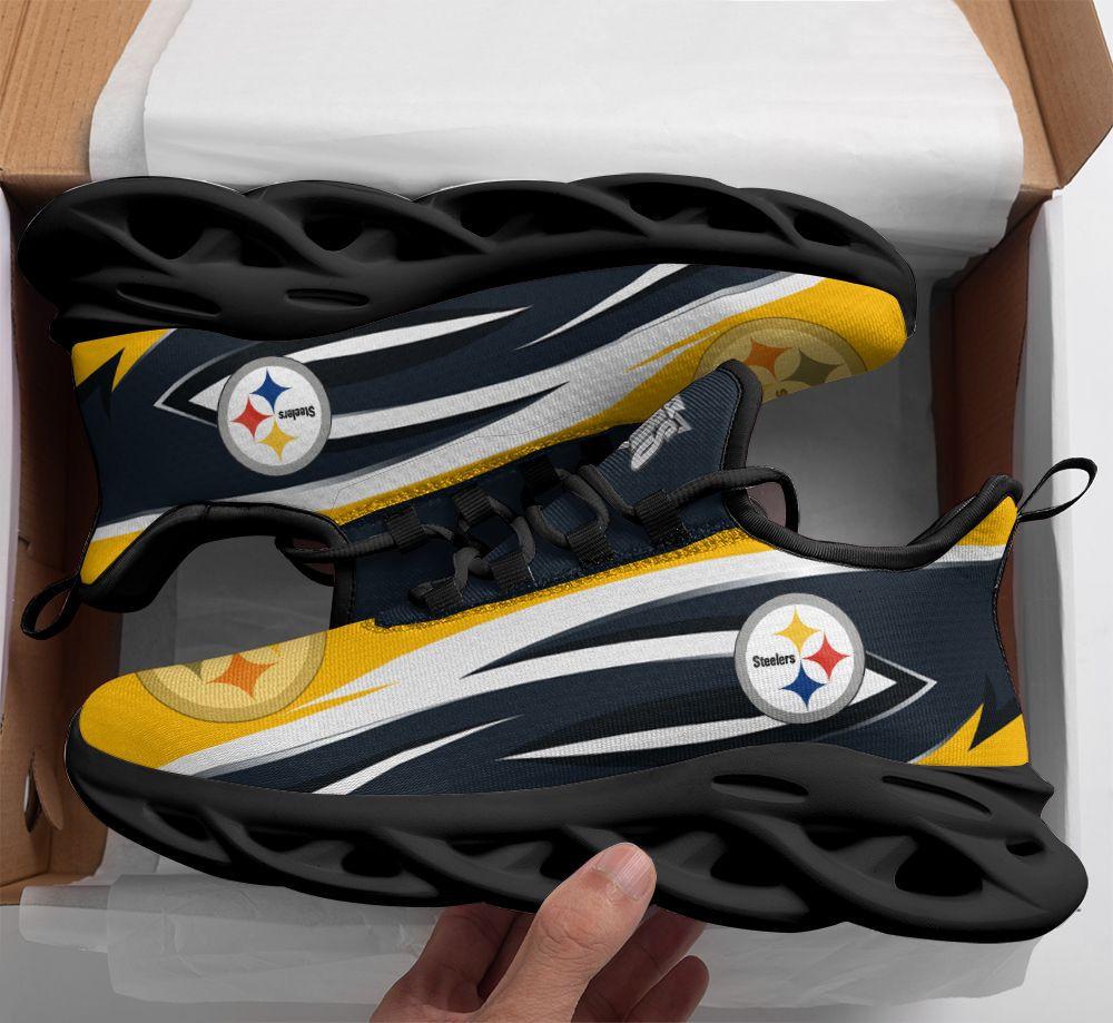 Pittsburgh Steelers Max Soul Shoes Sneakers for Men And Women – NFL Football Fan Shoes, Team Sneakers - Image 4