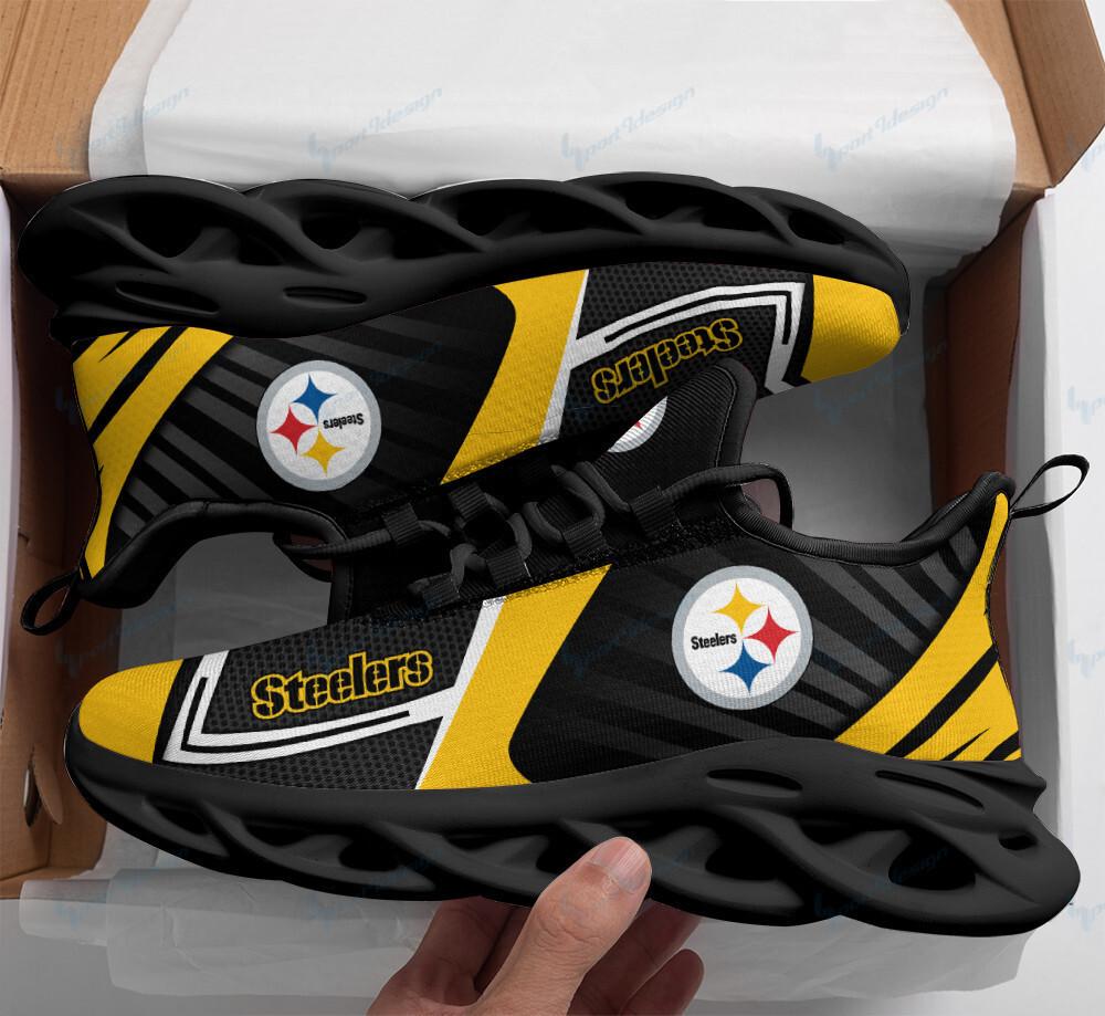 Pittsburgh Steelers Max Soul Shoes Sneakers for Men And Women – NFL Football Fan Shoes, Team Sneakers - Image 4