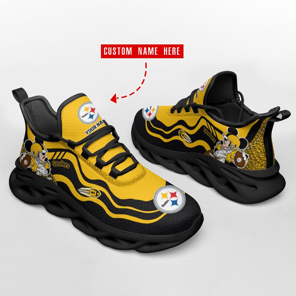 Pittsburgh Steelers Max Soul Shoes Sneakers for Men And Women – NFL Football Fan Shoes, Team Sneakers - Image 3